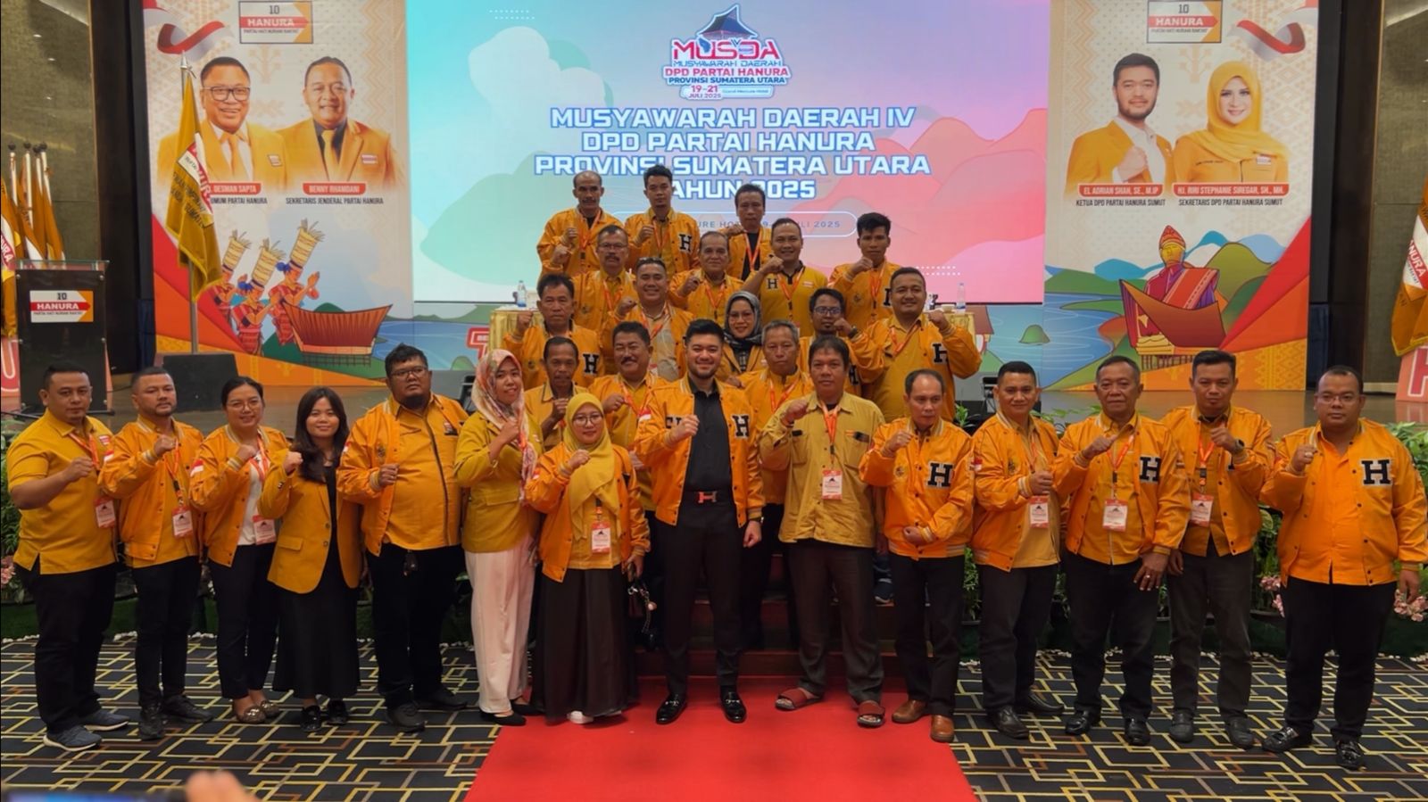 El Adrian Shah Terpilih Aklamasi Ketua DPD Hanura Sumut Periode 2025-2030