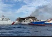 5 Tewas, Ratusan Penumpang KMP Barcelona 5 Terbakar Terjun Ke Laut