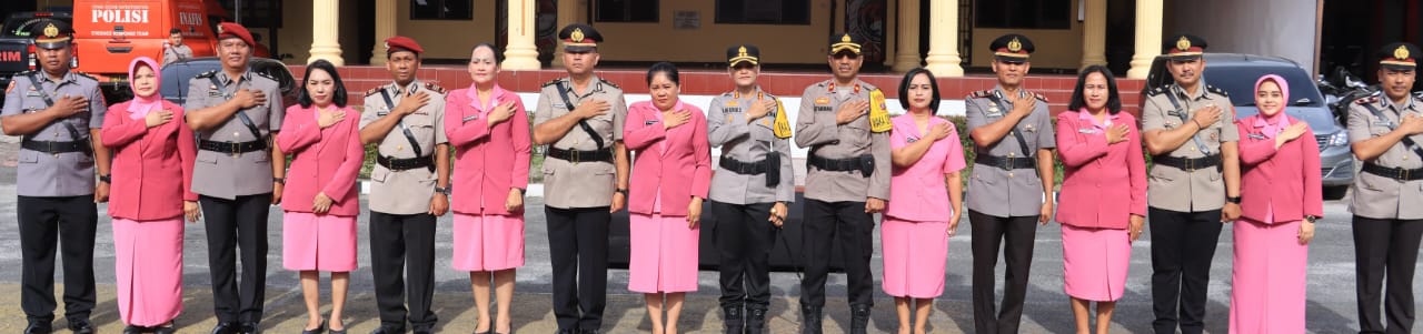 Kapolres P.Siantar Pimpin Sertijab Kabag Log, Kasat Dan Kapolsek