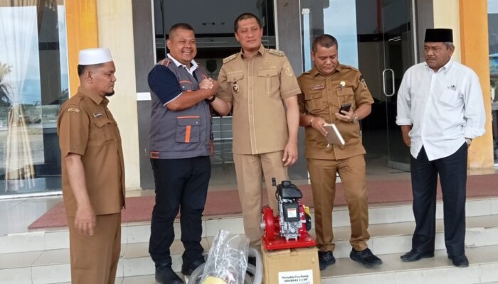 Palas Terima Tiga Unit Mesin Pemadam Karhutla Dari BPBD Sumut