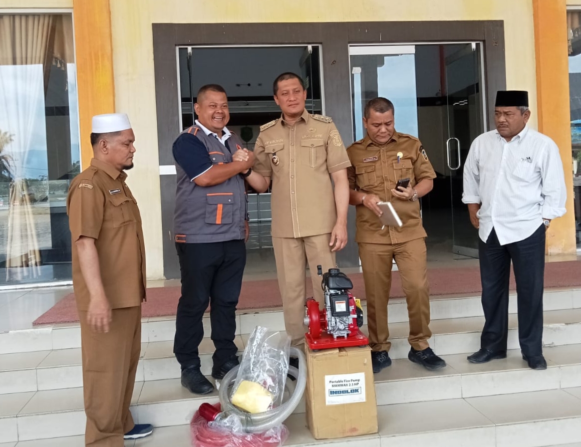 Palas Terima Tiga Unit Mesin Pemadam Karhutla Dari BPBD Sumut