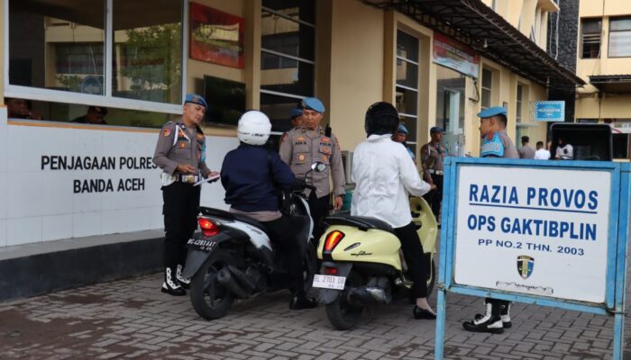 Propam Razia Motor Di Polresta Banda Aceh