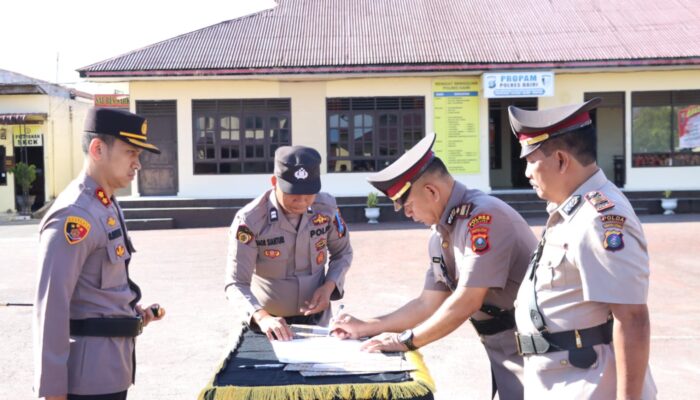 Sertijab Pejabat Utama Polres Dairi Berlangsung Khidmat, Kapolres Beri Pesan Tegas