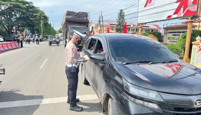 248 Tilang Dan 100 Teguran Kepada Pelanggar Lalu Lintas