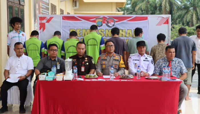 Polres Padang Lawas Musnahkan Sabu Dari 116 Tersangka