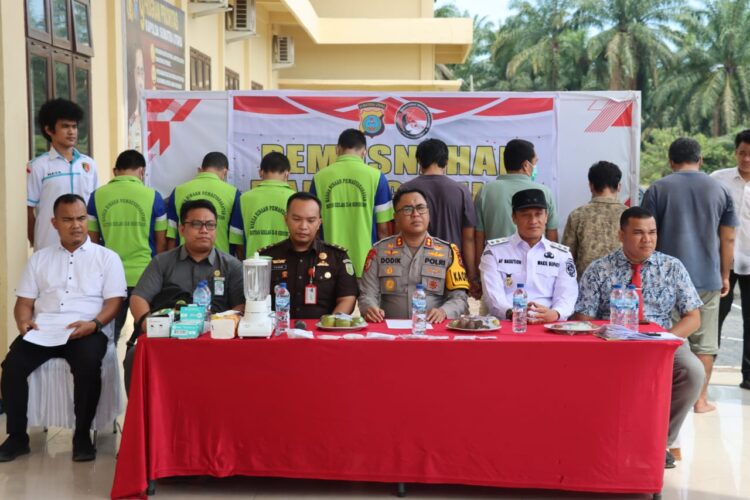 Polres Padang Lawas Musnahkan Sabu Dari 116 Tersangka