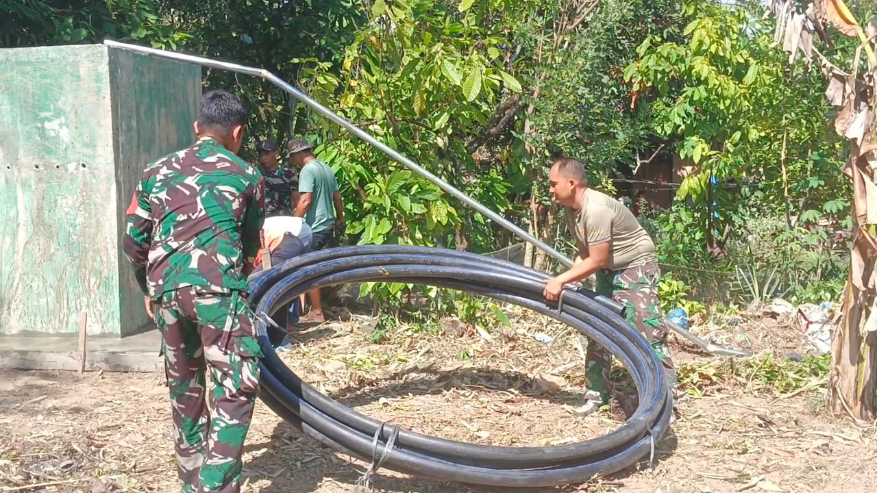 Satgas TMMD Kodim 0108/Agara Kebut Pemasangan Pipa Di Rikit Bur 2