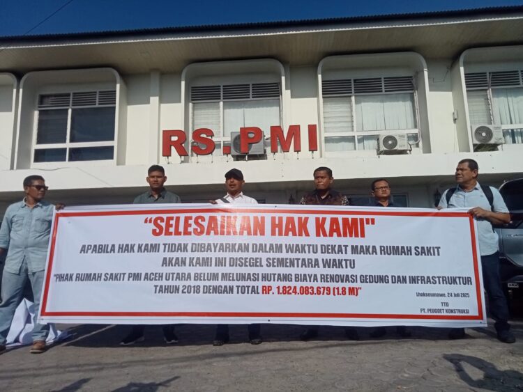 PT. Peugot Konstruksi Ancam Segel RS PMI Aceh Utara Terkait Tunggakan Proyek Rp1,8 Miliar