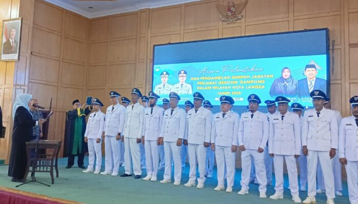23 Pj Geuchik Di Langsa Dilantik Dan 17 Dikukuhkan
