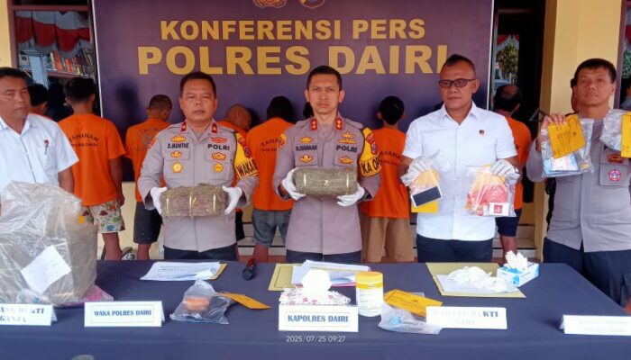 Polres Dairi Ungkap Delapan Kasus Narkoba Sebulan Terakhir