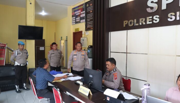 Kapolres Simalungun Sidak, Pastikan Pelayanan  Publik Tetap Optimal