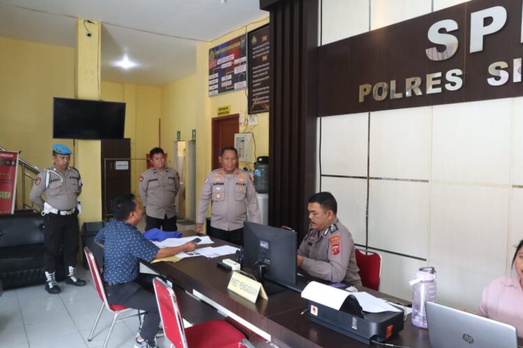 Kapolres Simalungun Sidak, Pastikan Pelayanan  Publik Tetap Optimal