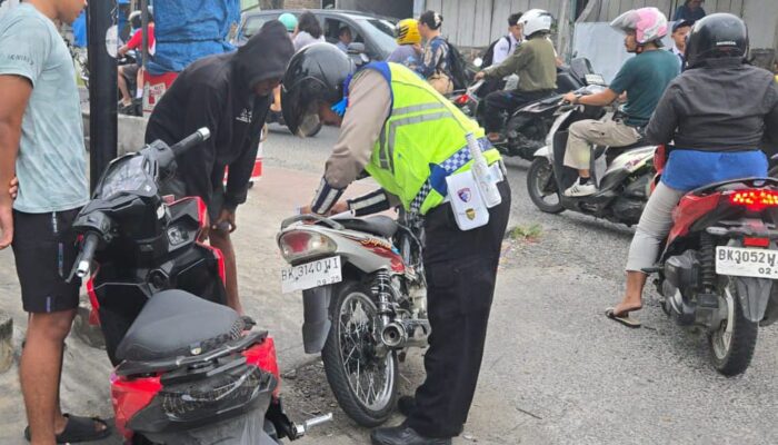 Polres P.Siantar Penindakan Pelanggaran Kasatmata Operasi Patuh Toba