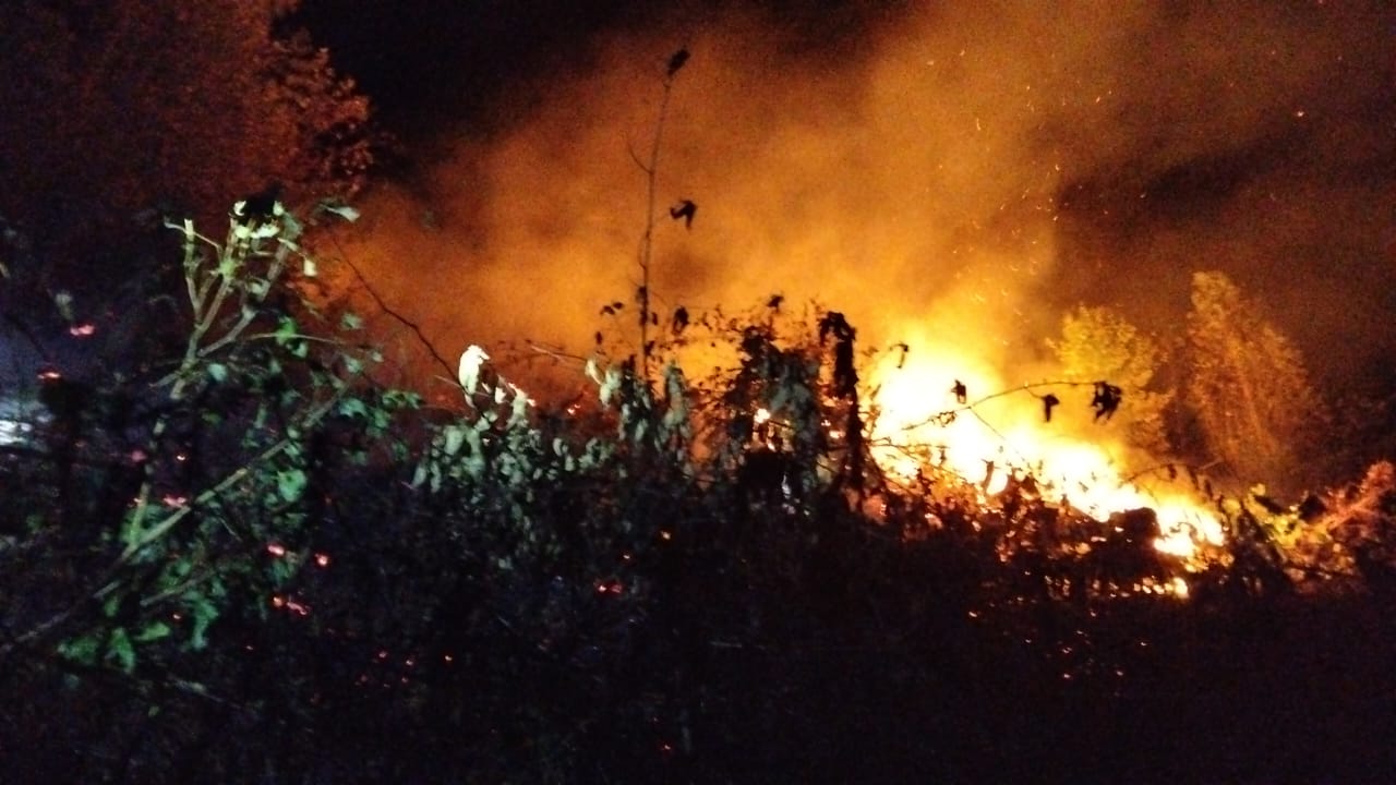 Lahan Kebun Milik Warga Agara Terbakar