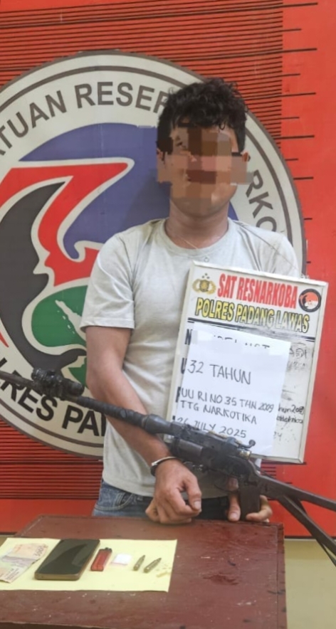 Polres Palas Tangkap Tersangka Pengedar Sabu Miliki Senjata Rakitan