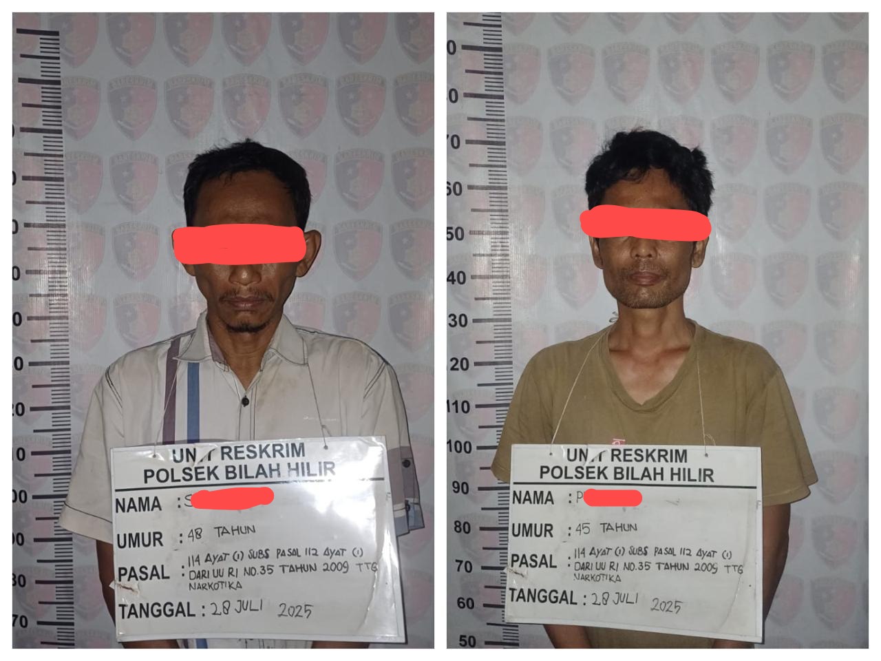 Polsek Bilah Hilir Tangkap Dua Pelaku Narkoba