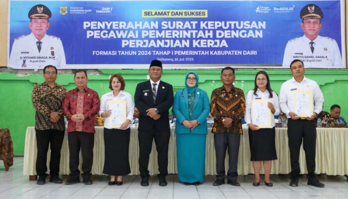 644 PPPK Formasi 2024 Tahap I Dairi Dilantik, Wabup Pesan Jaga Nama Baik Pemkab