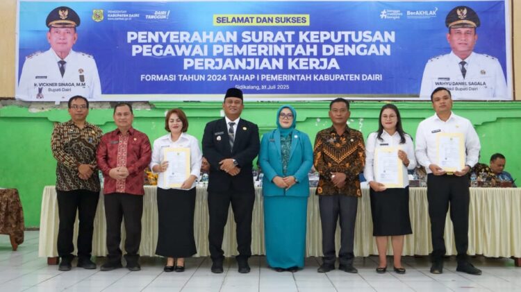 644 PPPK Formasi 2024 Tahap I Dairi Dilantik, Wabup Pesan Jaga Nama Baik Pemkab