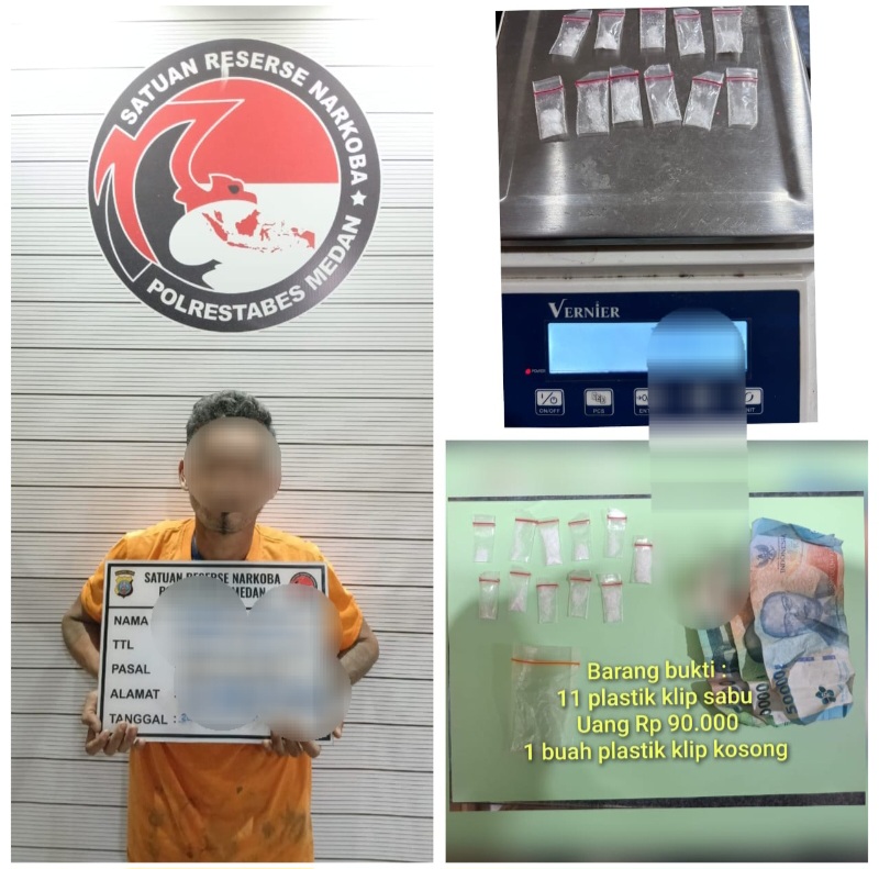 Polisi Ringkus Pengedar Sabu Di Medan Tuntungan