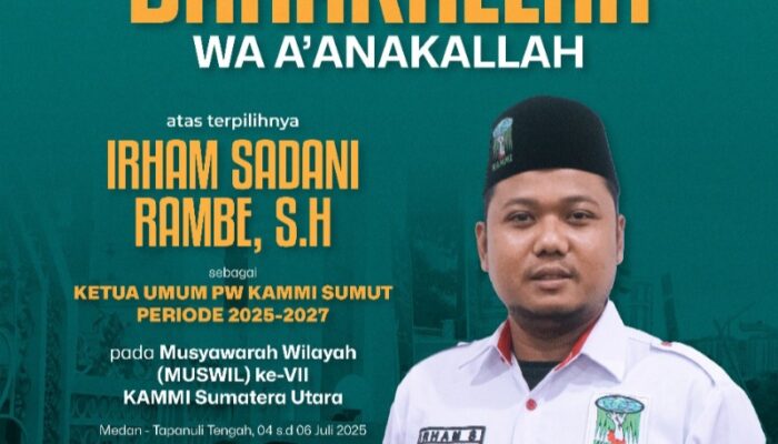 Putra Asal Labuhanbatu Irham Sadani Rambe Terpilih Nahkodai PW KAMMI Sumut 2025-2027