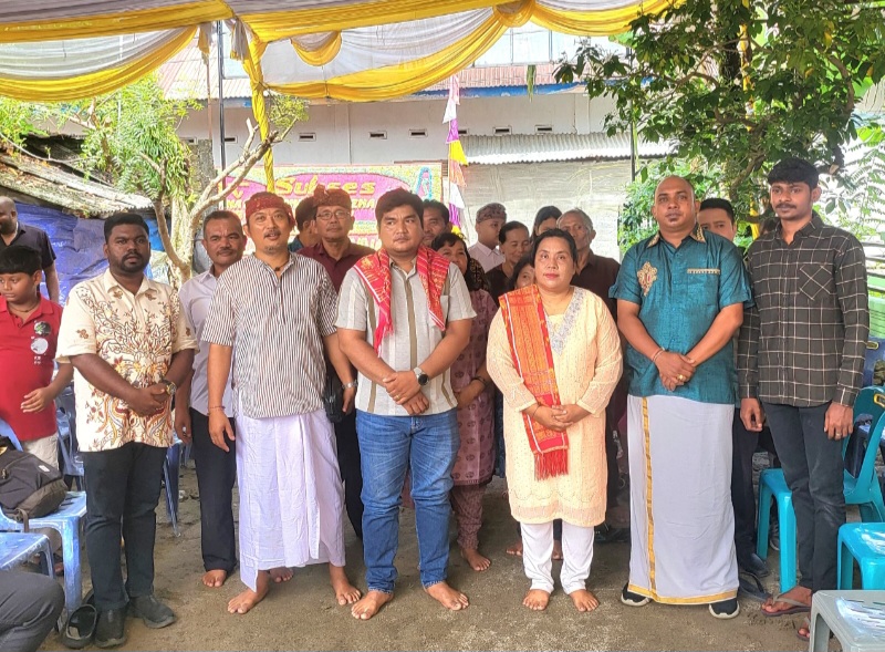 Pembimas Hindu Kanwil Kemenag Sumut Hadiri Anni Tiruvizha Di Shri Durga Dewi Kuil Pancur Batu