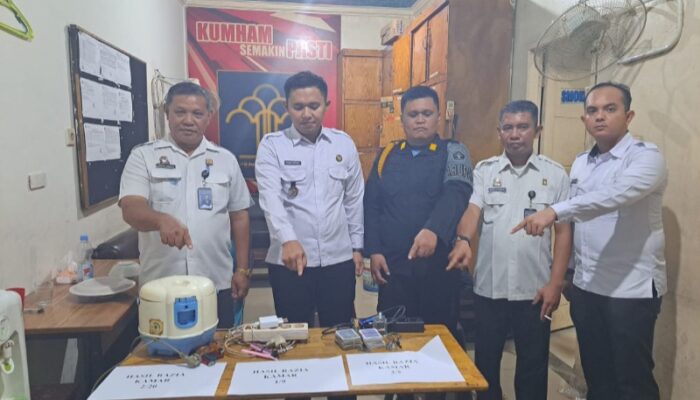 Rutan Labuhandeli Gelar Razia Rutin Di Kamar Hunian WBP