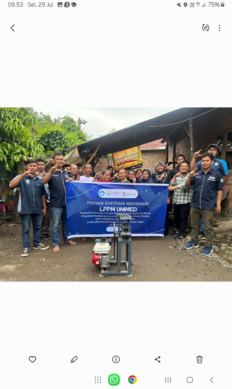 LPPM Unimed Tingkatkan Kualitas Dan Produktivitas Pengrajin Bambu