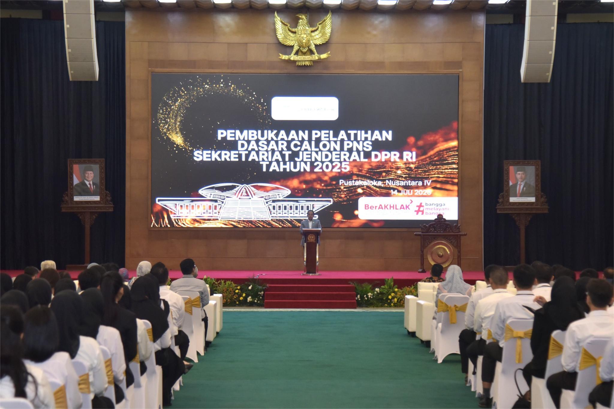 Indra Iskandar Buka Pelatihan Dasar CPNS Tahun 2025 Di Lingkungan Setjen DPR RI