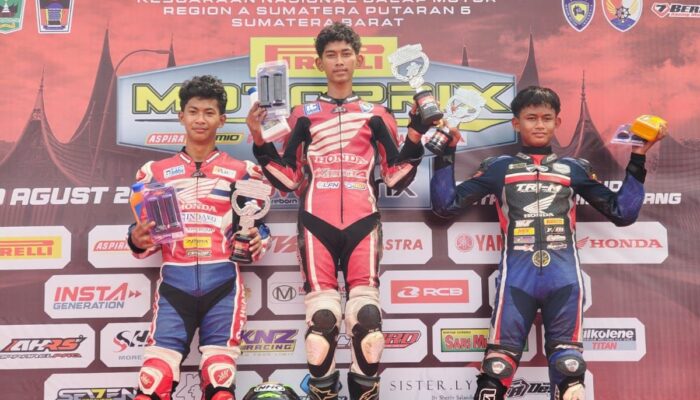 Andalkan Supra GTR, Pebalap Muda Sumut Podium Tertinggi Motoprix Padang