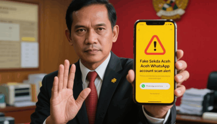 Waspadai Penipuan Via WA Catut Nama Sekda Aceh Beredar