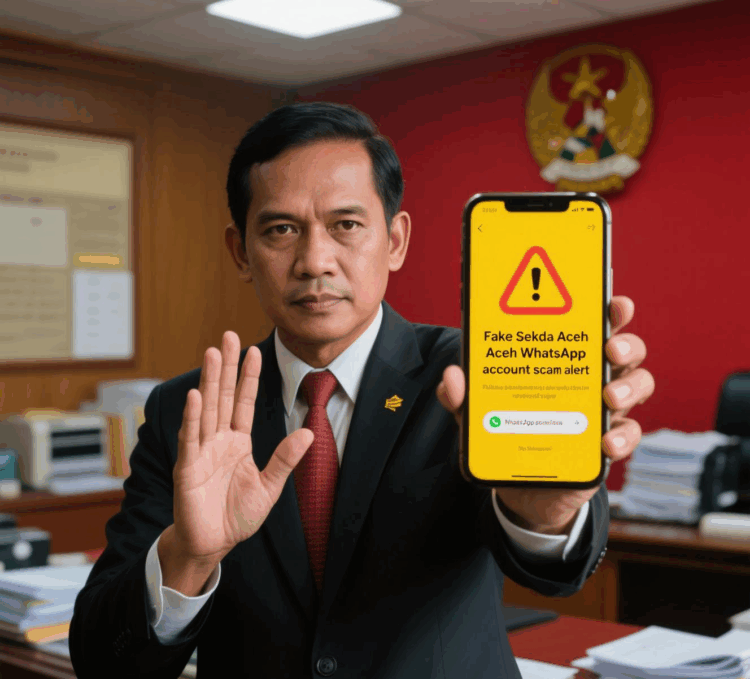 Waspadai Penipuan Via WA Catut Nama Sekda Aceh Beredar