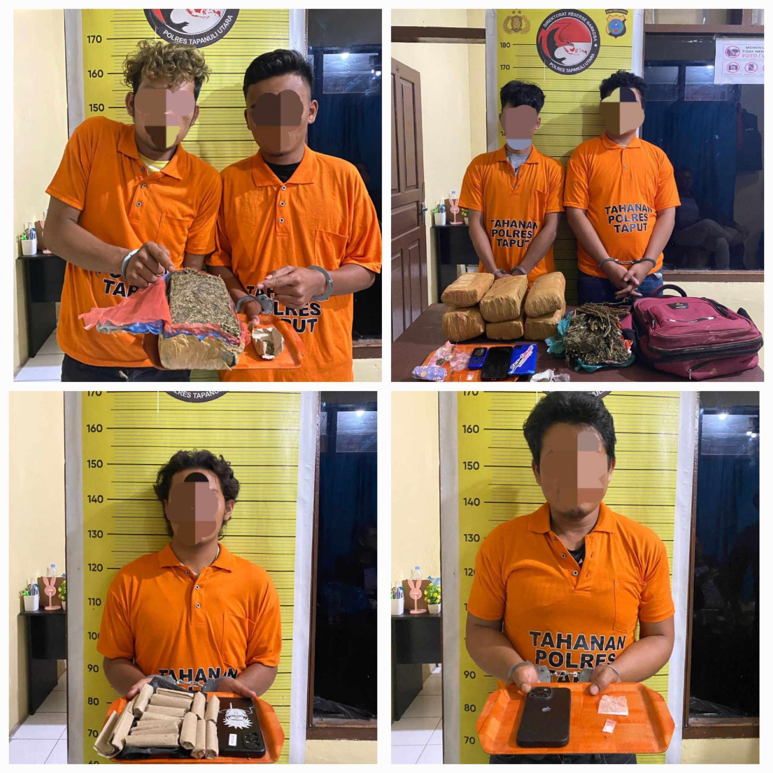 Enam Pelaku Penyalagunaan Narkotika Diringkus Polres Taput