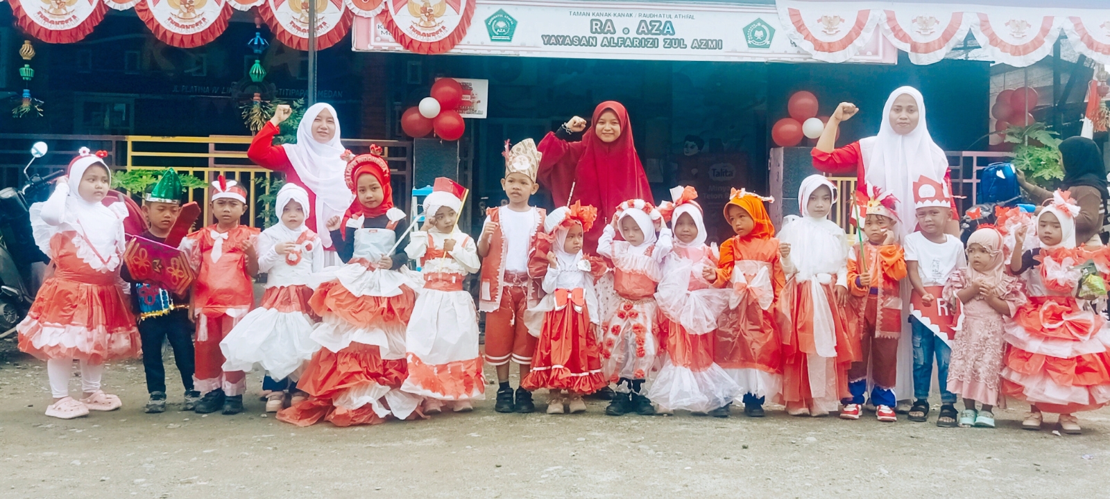 TK RA-AZA Meriahkan HUT Ke-80 RI Dengan Lomba Kreatif Dan Edukatif