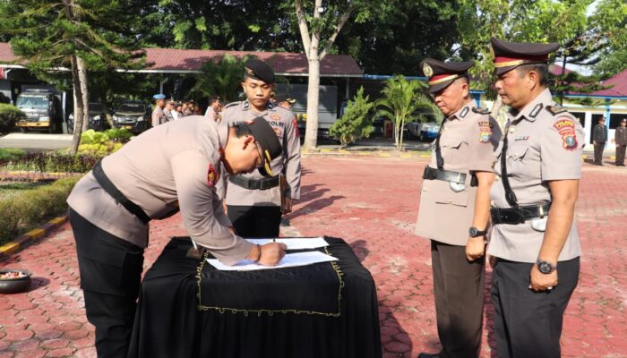 Kapolres Pimpin Sertijab Sejumlah PJU Polres Langkat