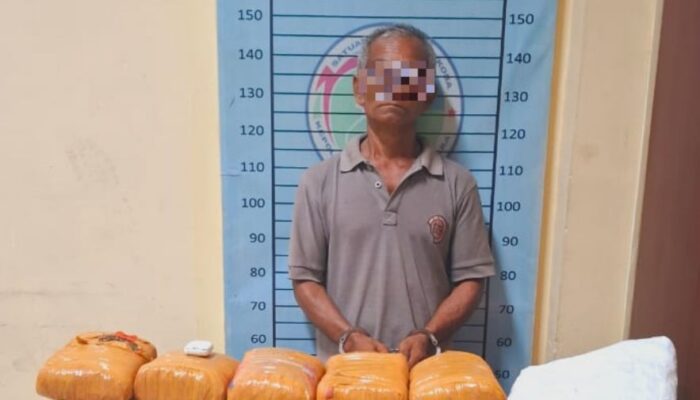 Polisi Aceh Tenggara Tangkap Pria Paruh Baya Bawa 9,45 Kg Ganja