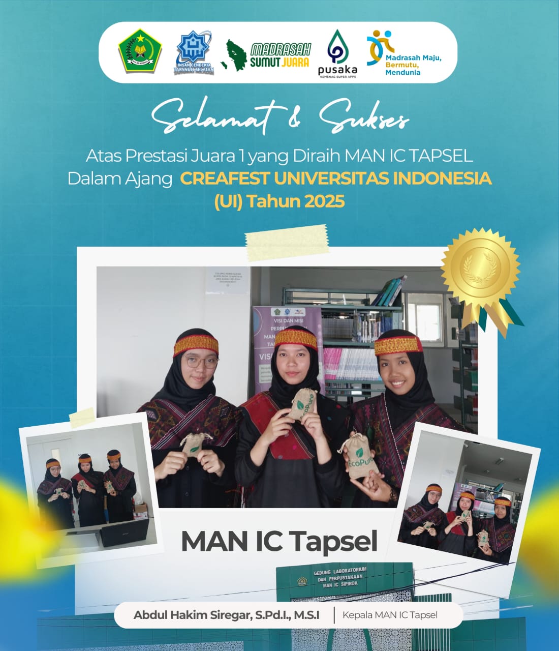 Tim QNA-Impact MAN IC Tapsel Raih Juara 1CREAFEST UI 2025