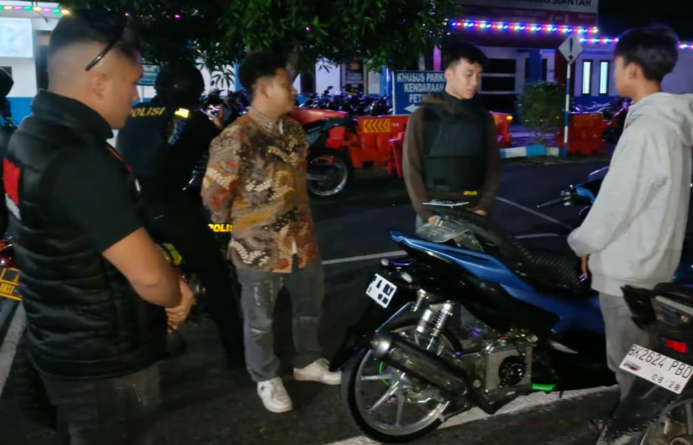 Polres Pematangsiantar Tindak Delapan Sepeda Motor Knalpot Brong