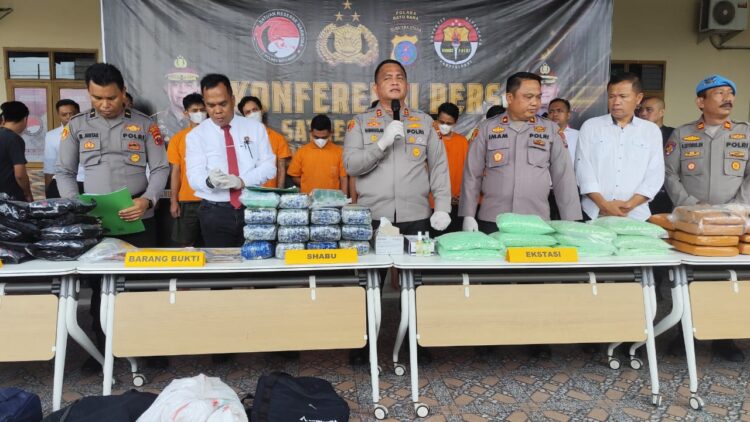 Polres Batubara Bongkar Jaringan Narkoba Antar Provinsi, 28,135 Kg Sabu Dan 60 Ribu Ekstasi Disita