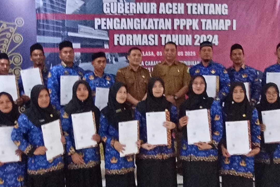 58 Pegawai PPPK Terima SK Gubernur Aceh Di Aula Cabdin Aceh Utara