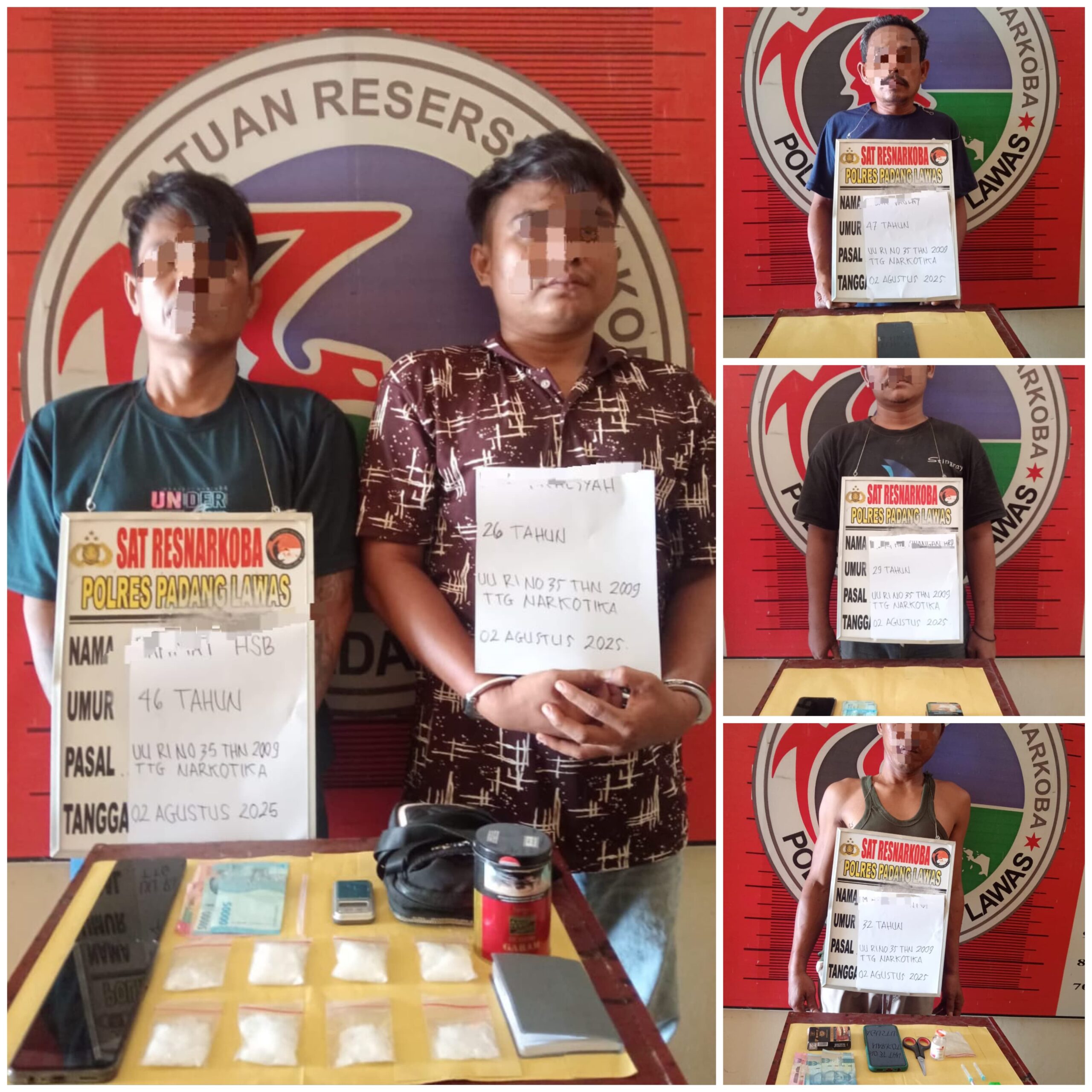 Bandar, Pengedar Dan Kurir Sabu Digulung Satresnarkoba Polres Palas