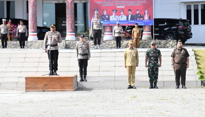 Kapolres Humbahas Pimpin Apel Kesiapsiagaan Penanggulangan Bencana