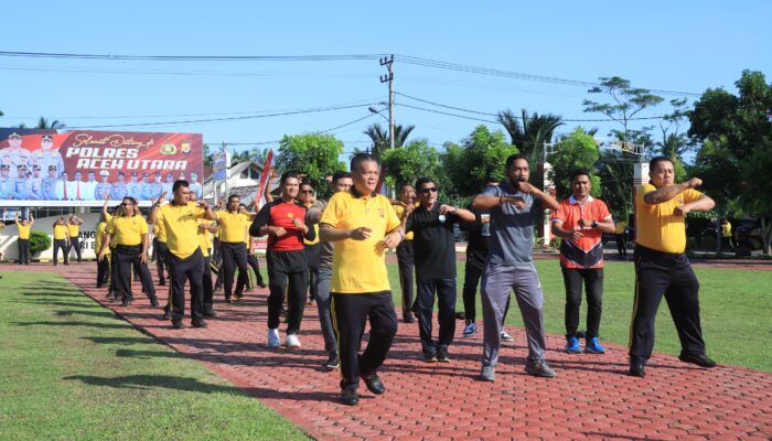 Polisi Dan Wartawan Olahraga Bersama