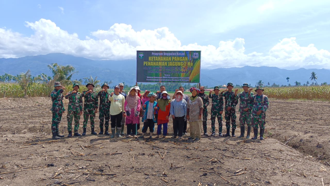 TMMD Kodim 0108/Agara Pacu Ketahanan Pangan Tanam Jagung Hibrida