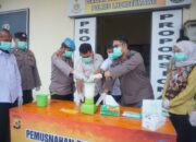 Polres Lhokseumawe Musnahkan Puluhan Gram Sabu dan 2,6 Kg Ganja