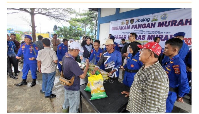 Ditpolairud Polda Aceh Salurkan 1,2 Ton Beras Murah