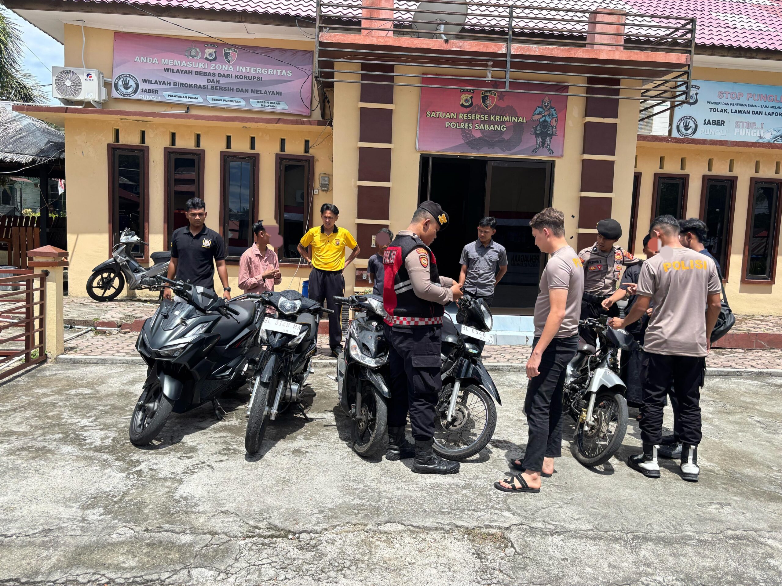 Polres Sabang Amankan 6 Sepeda Motor Balap Liar Jelang Shalat Jumat