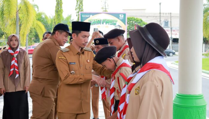 Bupati Aceh Barat Lepas Kontingen Pramuka Berkebutuhan Khusus Ke Tingkat Nasional
