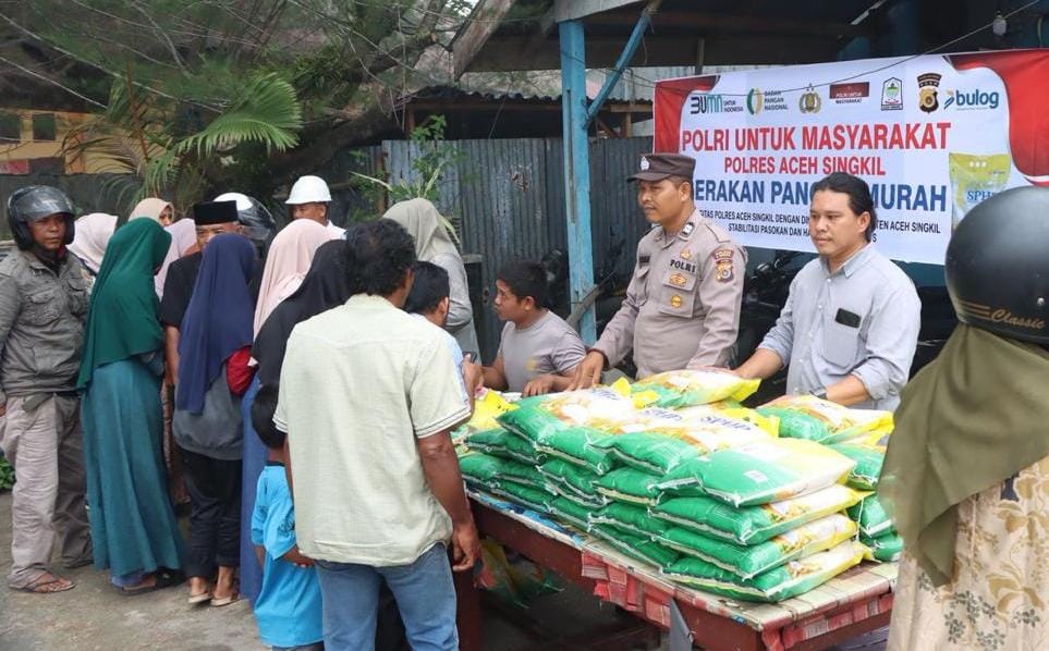 Antisipasi Lonjakan Harga, Polres Aceh Singkil Buka Posko GPM Keliling