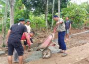 Satgas TMMD Kodim 0108/Agara Bersama Warga Percepat Pengecoran
