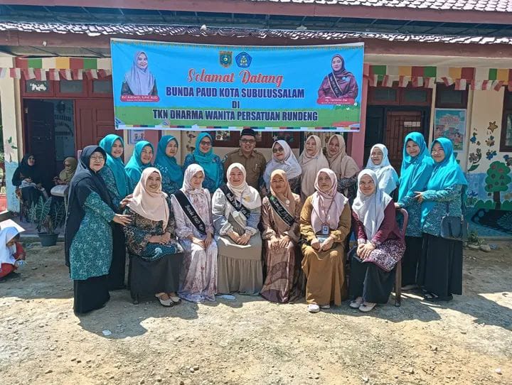 Bunda PAUD Subulussalam Kunjungi TKN DPW Rundeng